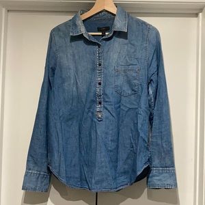 J Crew Popover Chambray Shirt